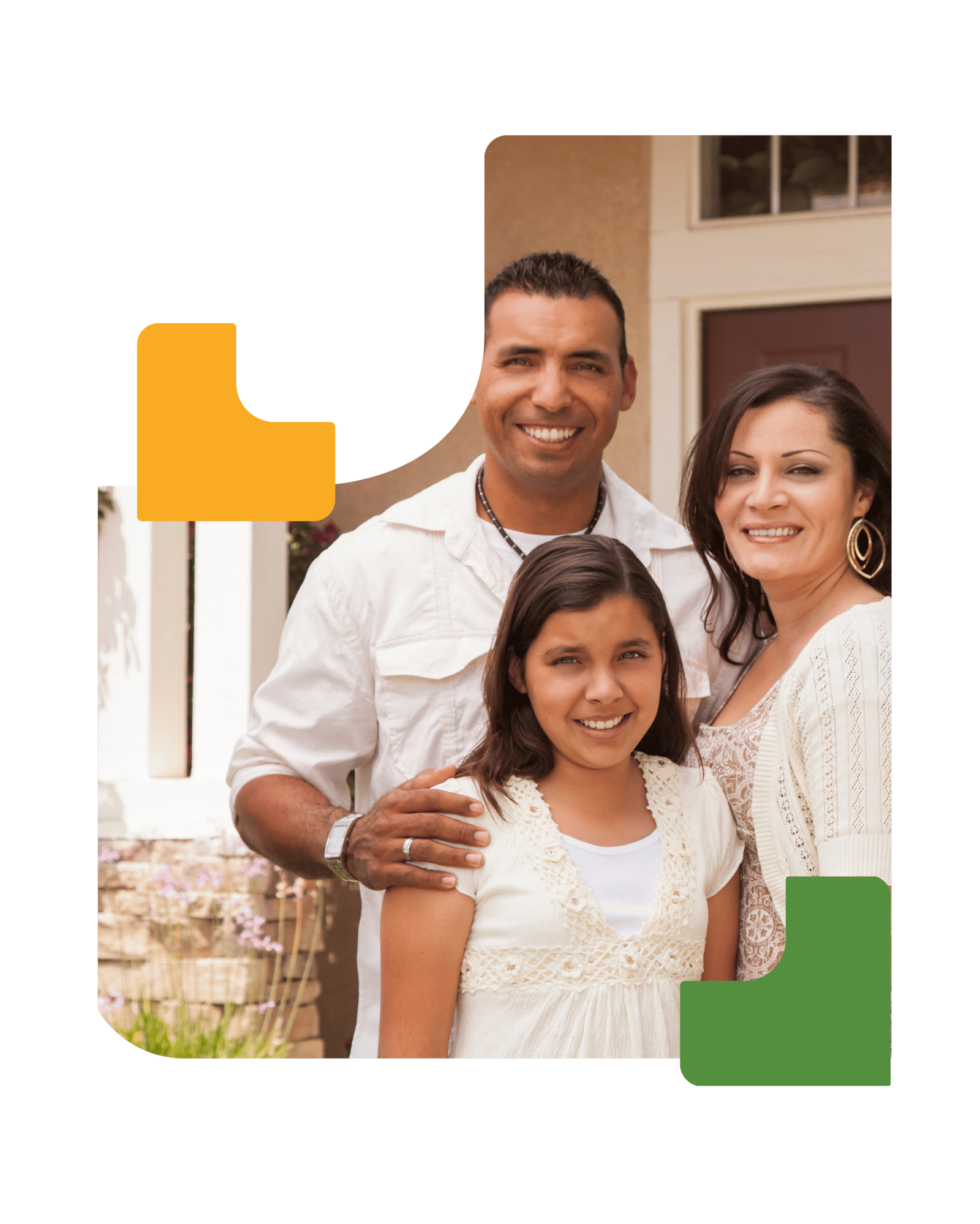 Padre, madre e hija hispanos 