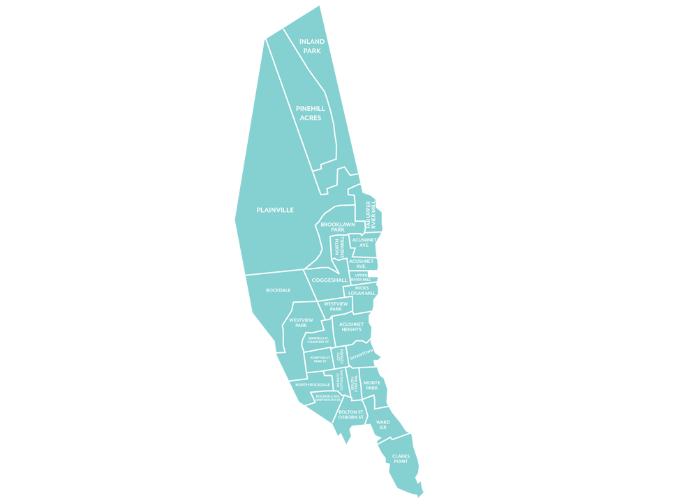 Mapa de New Bedford, MA