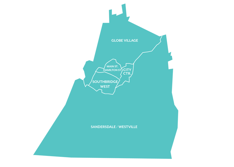 Mapa de Southbridge, MA