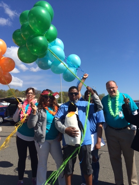 Festive celebration with balloons at New Haven's 7th Annual Family Fun Festival